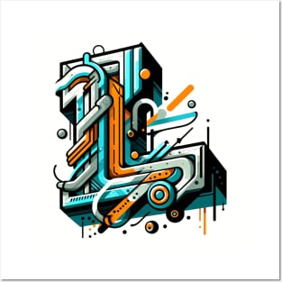 Letter L design graffity style Posters and Art